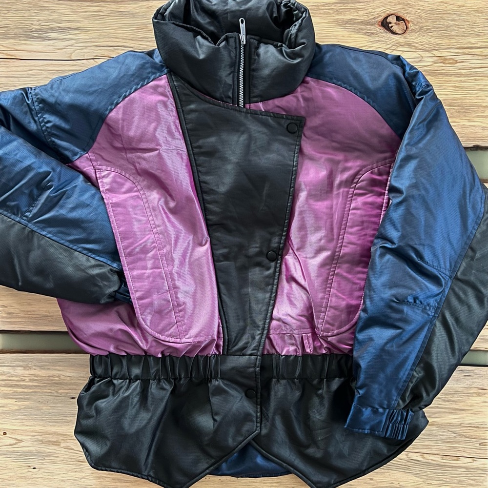 Vintage Gerry Duck Down Iridescent Ladies Of The 80’s Skirted Ski Puffer Jacket